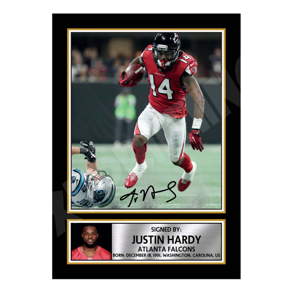 Justin Hardy 2 American Football Printed Signature Print