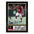 Justin Hardy 2 Limited Edition Football Signed Print - American Footballer