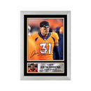 Justin Simmons 2 Limited Edition Football Signed Print - American Footballer