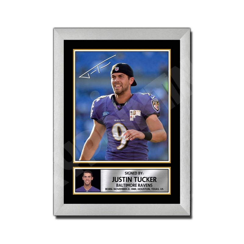 Justin Tucker 1 Limited Edition Football Signed Print - American Footballer