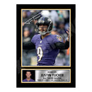 Justin Tucker 2 Limited Edition Football Signed Print - American Footballer