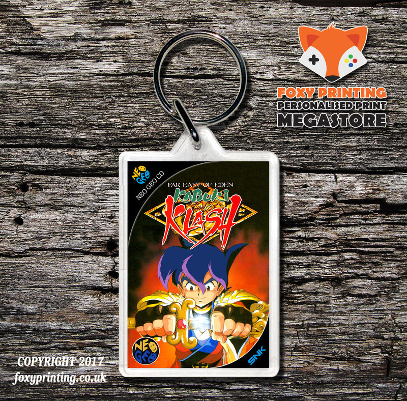 KABUKI CLASH NEO GEO CD Game Inspired Retro Gaming Keyring