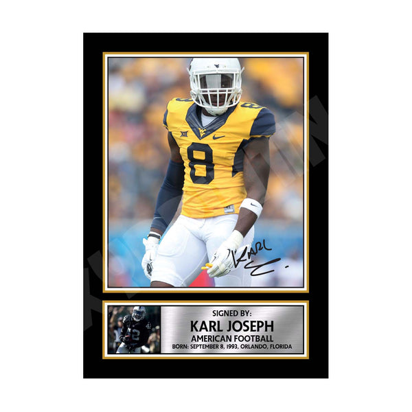 Karl 2 American Football Printed Signature Print