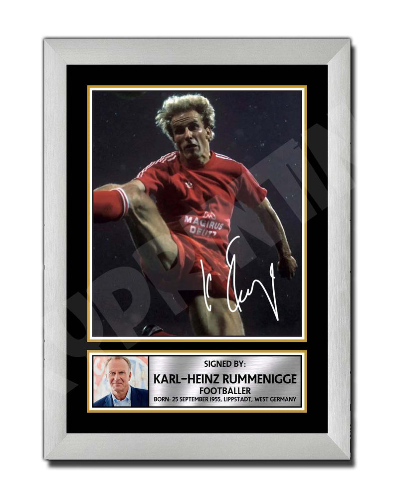 KARL HEINZ RUMMENIGGE Limited Edition Football Player Signed Print - Football