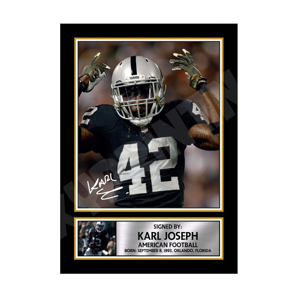 Karl 1 American Football Printed Signature Print