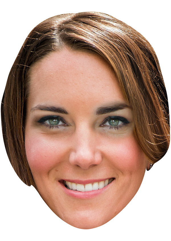 KATE MIDDLETON 01 JB - Royal Fancy Dress Cardboard Celebrity Party Face Mask