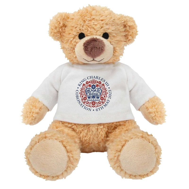 King Charles III Coronation Teddy Bear With Official Logo Top - stuffed bear for coronation - soft toy - kids toy king Charles coronation