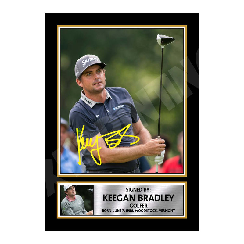 KEEGAN BRADLEY Limited Edition Golfer Signed Print - Golf