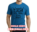 Keep Calm Black Custom Stag T-Shirt - Any Name - Party Tee
