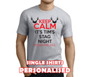 Keep Calm Colour Custom Stag T-Shirt - Any Name - Party Tee