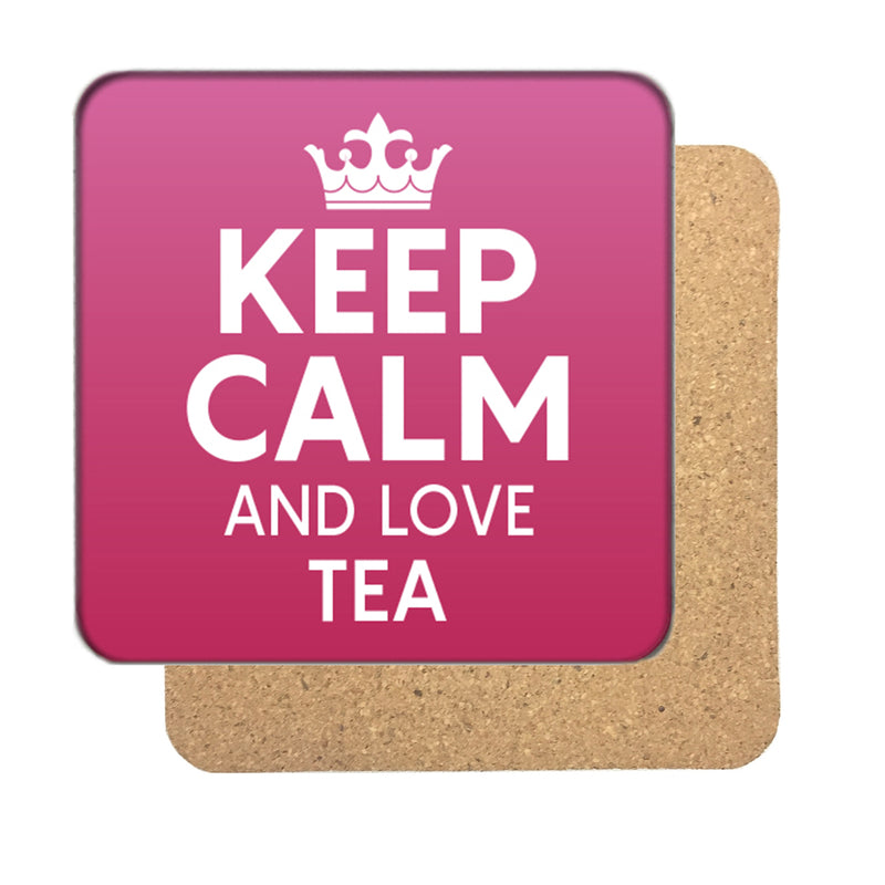 Keep Calm and Love Tea Drinks Coaster