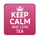 Keep Calm and Love Tea Drinks Coaster