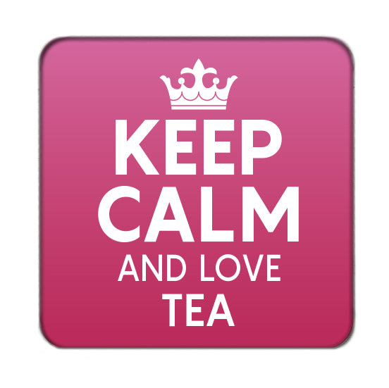 Keep Calm and Love Tea Drinks Coaster