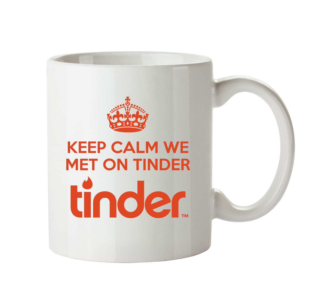 Keep Calm We Met On Tinder 2 - Dating Mug – printed mug product image 1