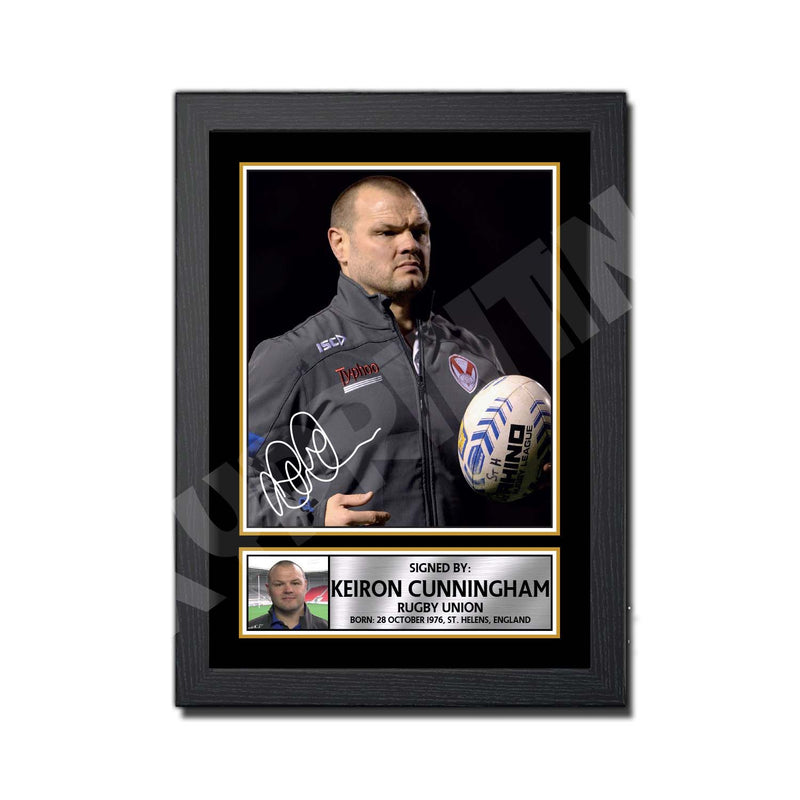 KEIRON CUNNINGHAM 1 Limited Edition Rugby Player Signed Print - Rugby