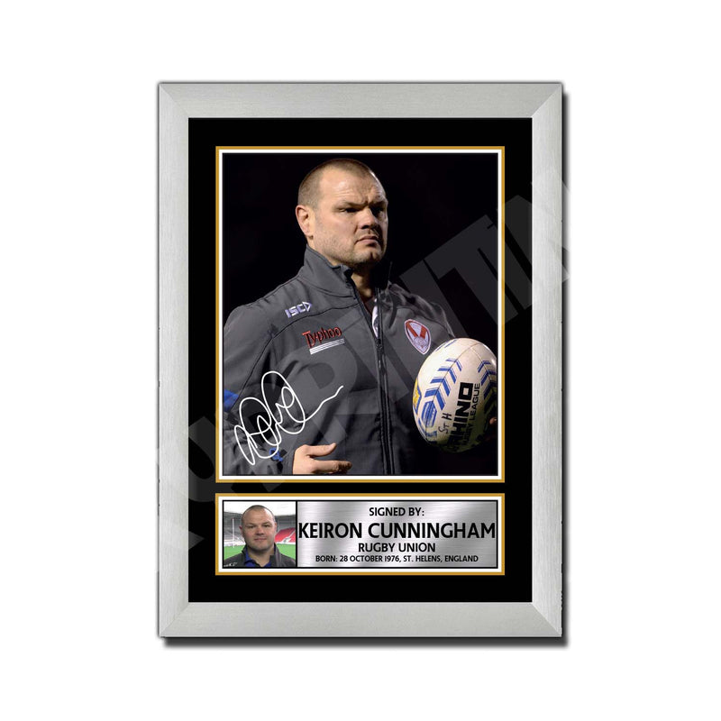 KEIRON CUNNINGHAM 1 Limited Edition Rugby Player Signed Print - Rugby