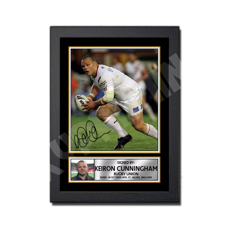 KEIRON CUNNINGHAM 2 Limited Edition Rugby Player Signed Print - Rugby