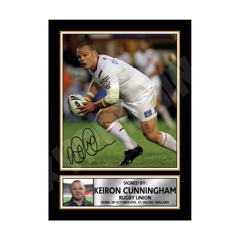 KEIRON CUNNINGHAM 2 Limited Edition Rugby Player Signed Print - Rugby