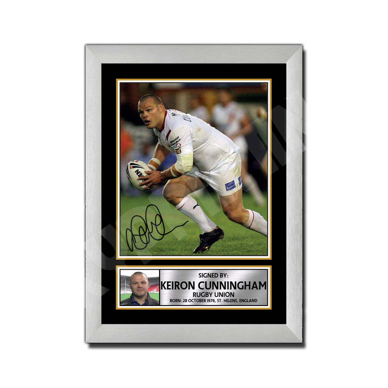 KEIRON CUNNINGHAM 2 Limited Edition Rugby Player Signed Print - Rugby