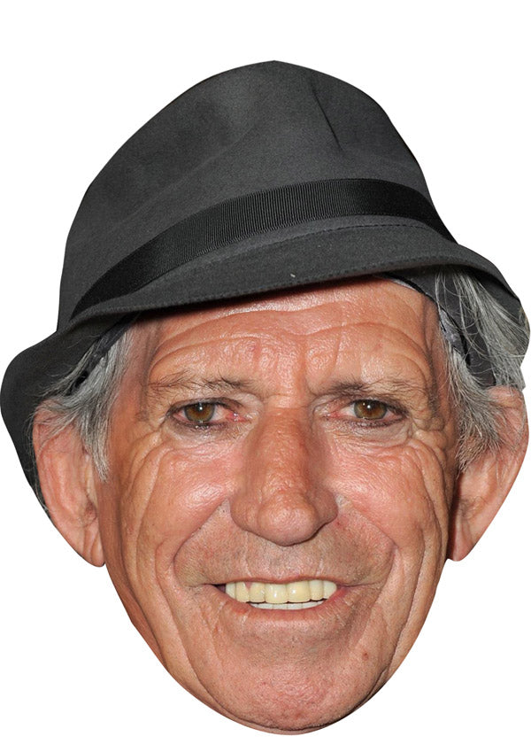 KEITH RICHARDS JB - Music Star Fancy Dress Cardboard Celebrity Party Face Mask