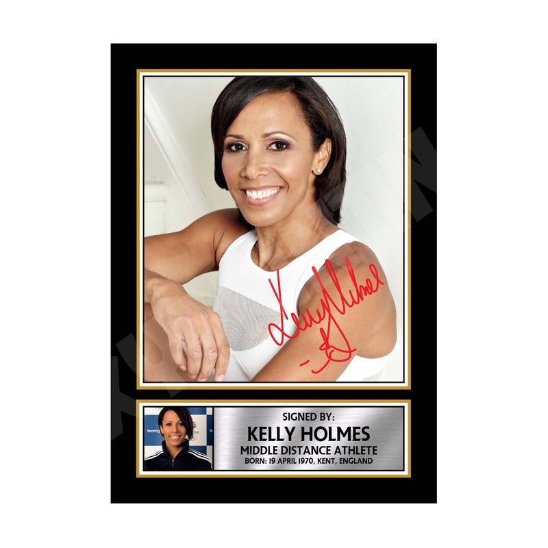 KELLY HOLMES 2 Limited Edition Athletics Signed Print - Athletic