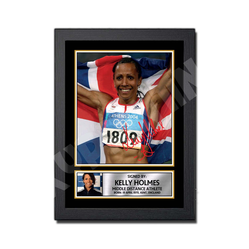 KELLY HOLMES (1) Limited Edition Athletics Signed Print - Athletic