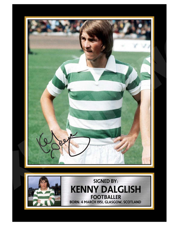 KENNY DALGLISH 2 Football Player Printed Signature Print