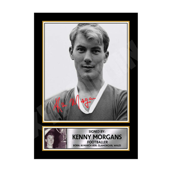 KEN MORGANS Football Player Printed Signature Print