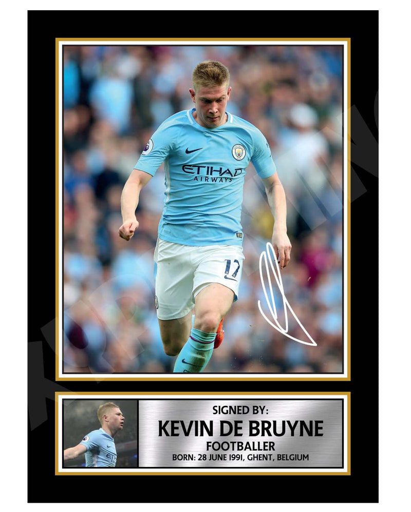 KEVIN DE BRUYNE 2 Limited Edition Football Player Signed Print - Football