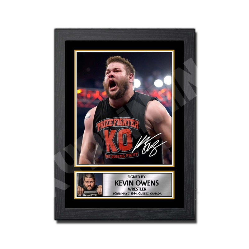 KEVIN OWENS Limited Edition MMA Wrestler Signed Print - MMA Wrestling