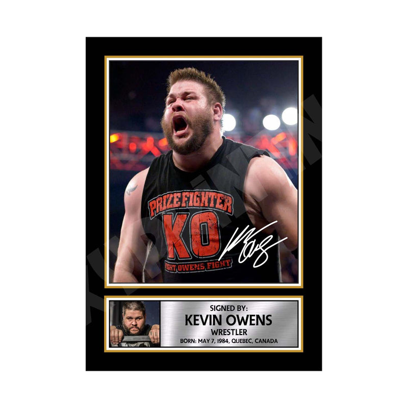 KEVIN OWENS Limited Edition MMA Wrestler Signed Print - MMA Wrestling