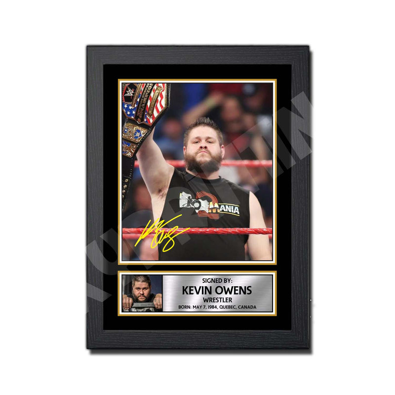 KEVIN OWENS 2 Limited Edition MMA Wrestler Signed Print - MMA Wrestling