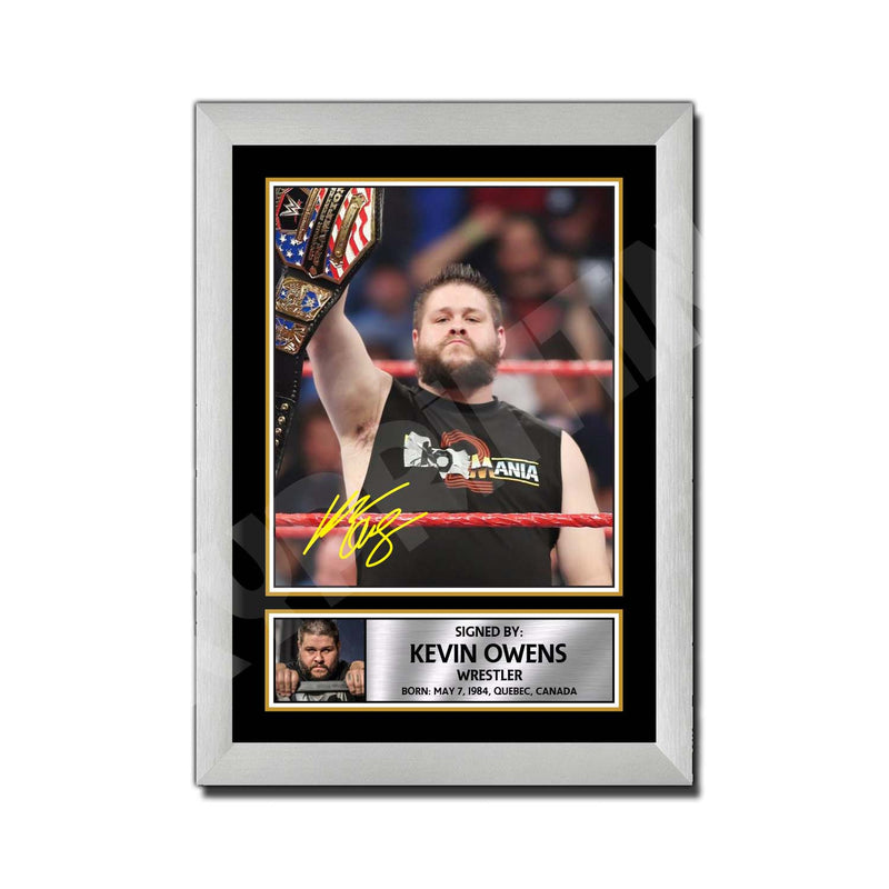KEVIN OWENS 2 Limited Edition MMA Wrestler Signed Print - MMA Wrestling