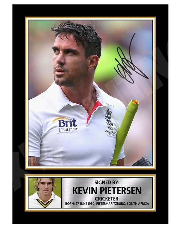 KEVIN PIETERSEN Cricketer Printed Signature Print – Cricket Player