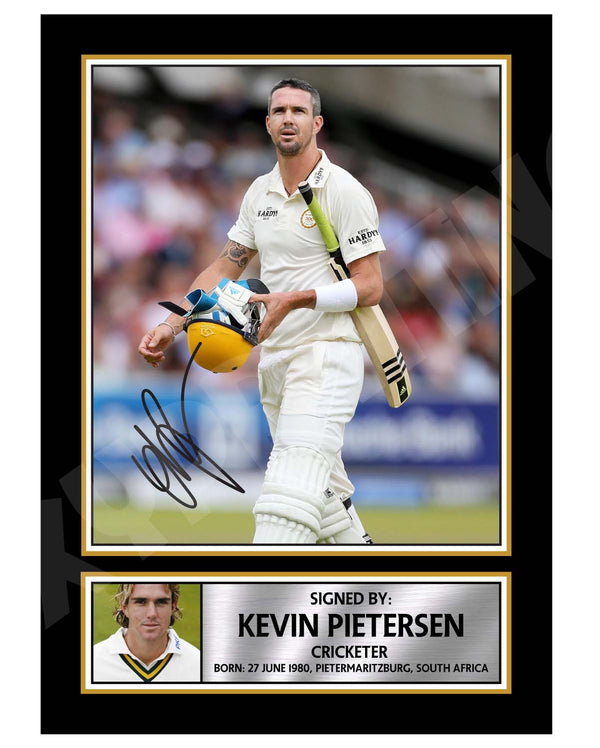 KEVIN PIETERSEN 2 Cricketer Printed Signature Print – Cricket Player