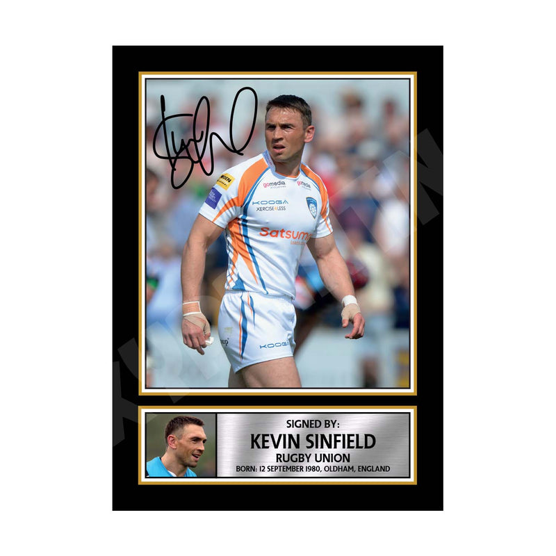 KEVIN SINFIELD 2 Limited Edition Rugby Player Signed Print - Rugby