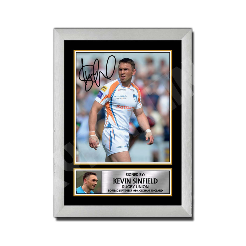 KEVIN SINFIELD 2 Limited Edition Rugby Player Signed Print - Rugby