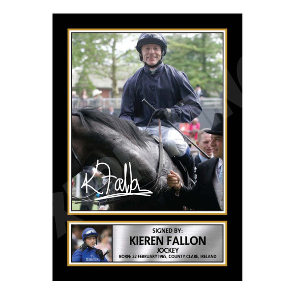KIEREN FALLON Horse Racer Printed Signature Print – Horse Racing