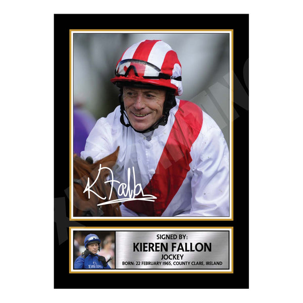 KIEREN FALLON 2 Horse Racer Printed Signature Print – Horse Racing