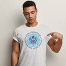 KING CHARLES CORONATION PLAIN TEXT LOGO BLUE ADULT TEE T-SHIRT