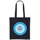 King Charles III Coronation Official Logo Black Tote Bag - coronation bag-blue, red, pink, black, rainbow logo-coronation handbag, grab bag