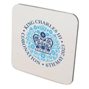 KING CHARLES CORONATION 2023 OFFICIAL ENGLISH BLUE COASTER