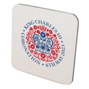 KING CHARLES CORONATION 2023 OFFICIAL ENGLISH WHITE COASTER