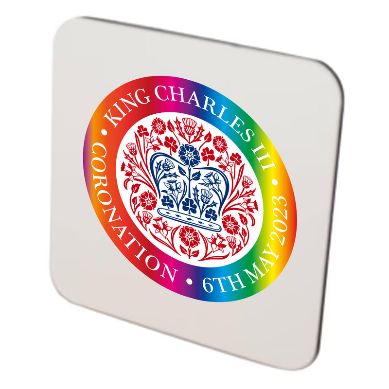 KING CHARLES OFFICIAL LGBT LOGO COASTER