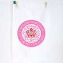 KING CHARLES OFFICIAL PINK WELSH LOGO TEA TOWEL