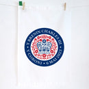 KING CHARLES OFFICIAL WELSH BLUE RED LOGO TEA TOWEL