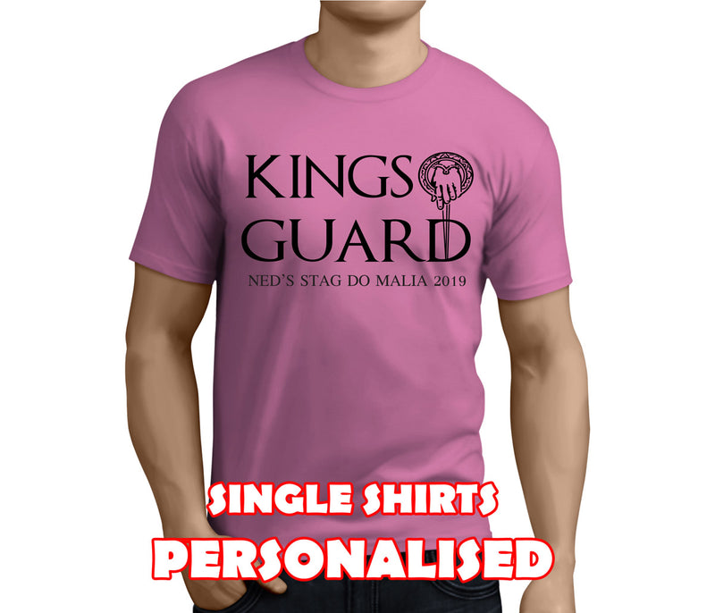 Kings Guard Black Custom Stag T-Shirt - Any Name - Party Tee