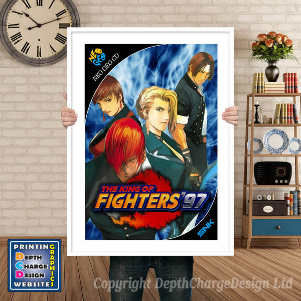 King of Fighters 97 NEO GEO Game Inspired Theme Retro Gaming Poster