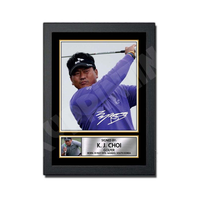 KJ CHOI Limited Edition Golfer Signed Print - Golf