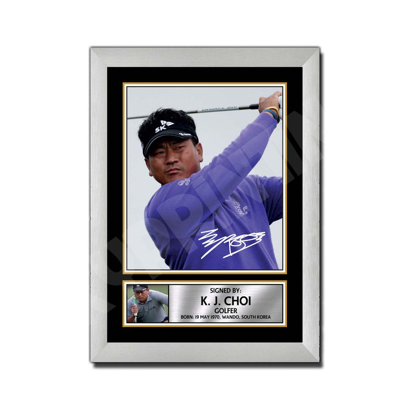 KJ CHOI Limited Edition Golfer Signed Print - Golf